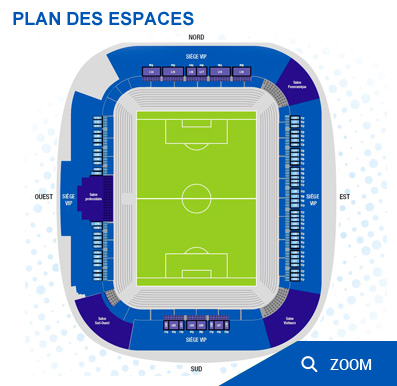 Le plan des espaces du Stade Pierre Mauroy