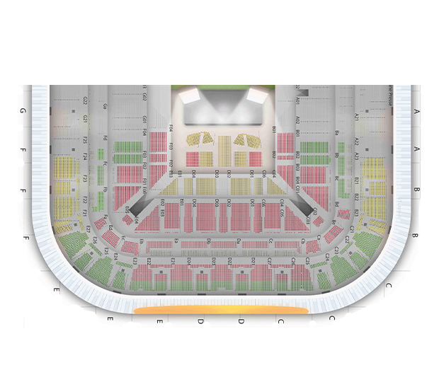 Le plan des espaces pour CHRISTOPHE MAÉ  au Stade Pierre Mauroy